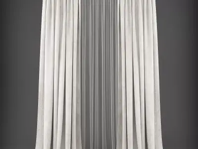 Curtain 3D Low-poly 3D model