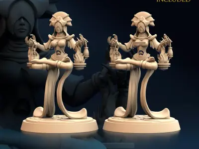 Veil Prophetess A Nude and Normal 3D print model