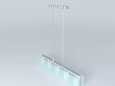 chandelier light fixture with two lights hanging from it Free 3D model