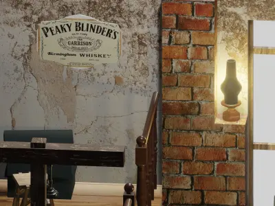 Isometric Peaky Blinders Decor Design 3D model