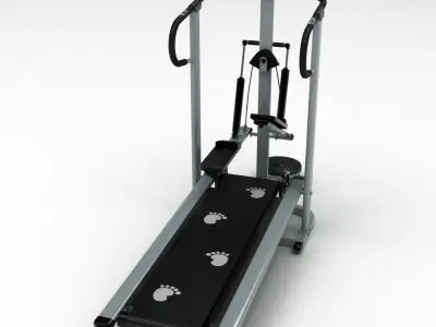 Treadmill tread machine with paws 3D model