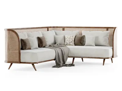 Large corner garden sofa HLC  3D model