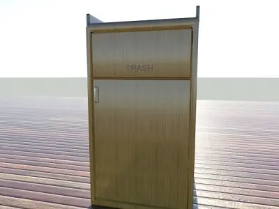 Trash Cans and Trays - Fast Food 3D model