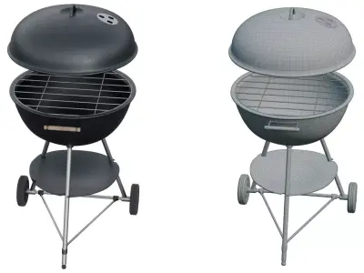BBQ round weber style Low-poly 3D model