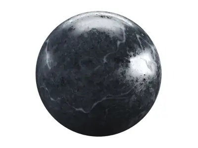 Black Nero Marquina Marble Texture PBR Vray Corona 400 x 400 cm Texture