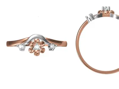 Light Weight Wedding Engagement Women Ring STL JCD Details 3D print model 37