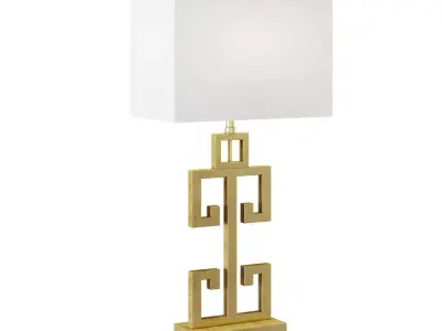 Greek key table lamp 3D model