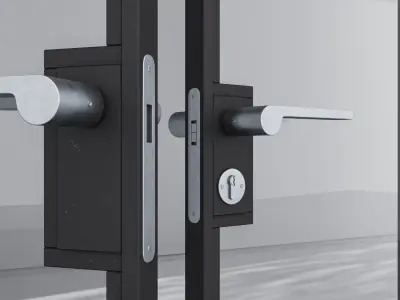 Aluminium door 174 3D model
