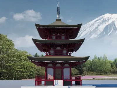 Modern temple 3D model