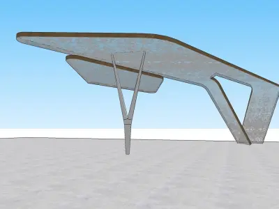 Contemporary Bus stop 3d model 3D model