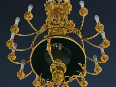 Chandelier Antique Rococo v 1 3D model