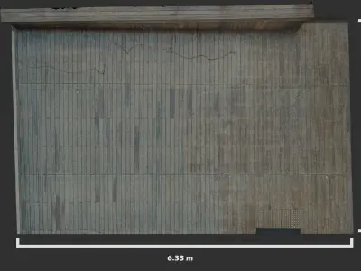 Realistic 3D scanned Low-Poly Wooden Deck Asset Low-poly 3D model