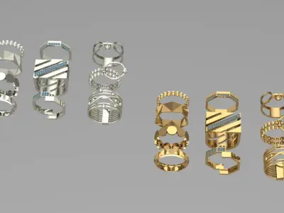 super new ring gold minimal designs 3D print model