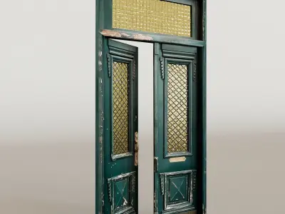 Old green door 3D model