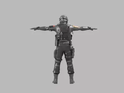 Elite Special Forces Soldier Low-poly 3D model
