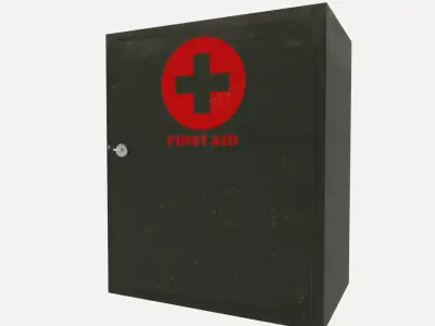 First aid cabinet  Free low-poly 3D model