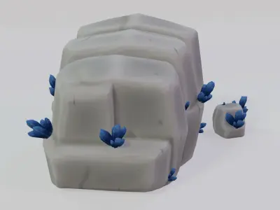 Ore mineral Low-poly 3D model