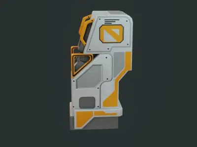 Sci-Fi Computer - Game Ready - PBR Low-poly 3D model purchase
