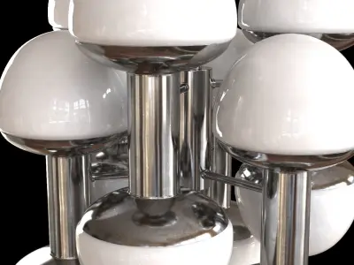 Large Chandelier Chrome by Reggiani 3D model