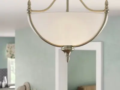 Ellender 3 - Light Bowl Semi Flush Mount - 2 Colour Free 3D model