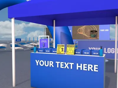 Outdoor Open Air Cinema Event with Social Distancing 3D model