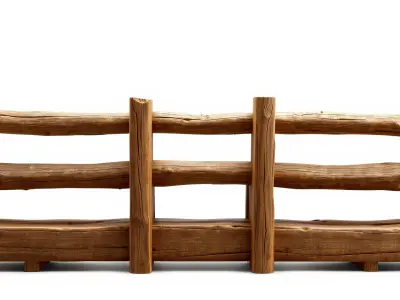 Historic Aged Timber Crossing for 3D Environments Low-poly 3D model