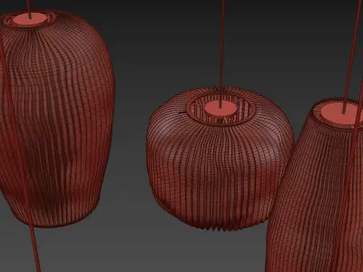 Arturo Alvarez Coral Multiple Drop Pendant set 3D model