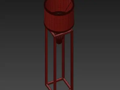 Lampshade floor lamp 3D model