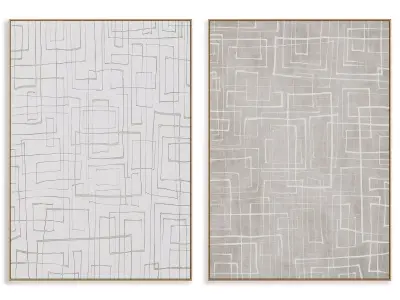 Abstract Painting Frame set 3D model 816