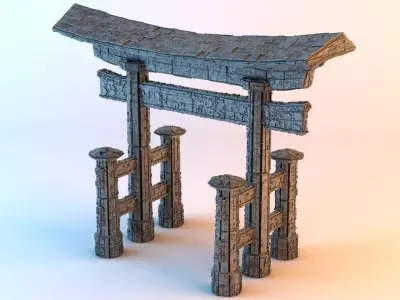 Sci-Fi Shapes - The Torii Low-poly 3D model