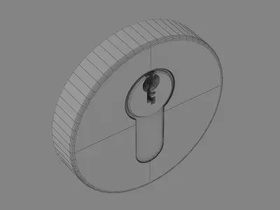 Door Handle and Lock 3D model