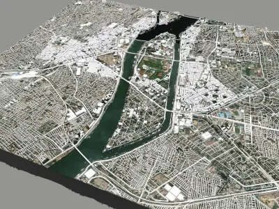 Cityscape Cairo Egypt 3D model