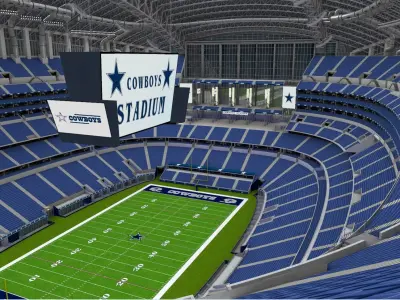 Cowboys Stadium  Texas Low-poly 3D model