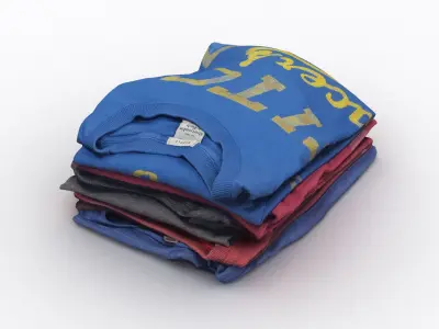 T-Shirt Pile 2 3D model