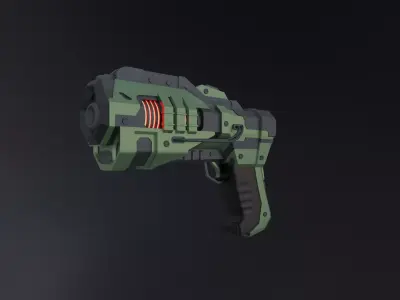 SCI FI GUN Low-poly 3D model