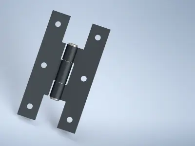Standard door hinge 3D model