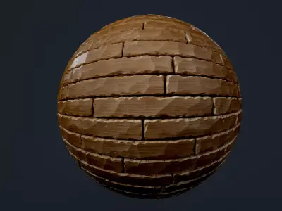 Wood Flooring Stylized Seamless PBR Texture Texture