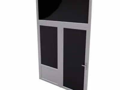 Building door  Low-poly 3D model