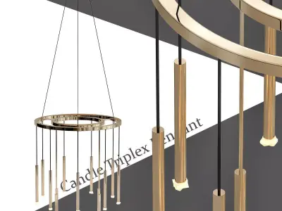 Candle Triplex Pendant 3D model