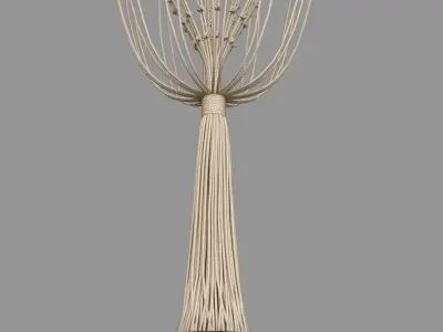 Ambiante 1 Light 20 inch Antique French White Pendant 3D model