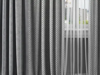 Curtain Set 329 3D model