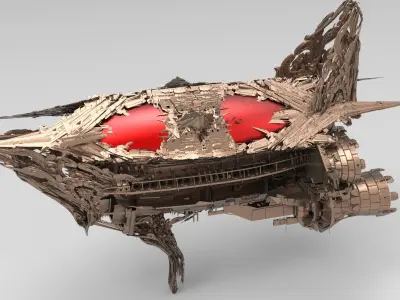 Santa Red Airship 1 3D model