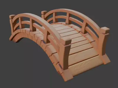 Village Garden Bridge 3D model