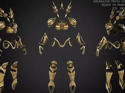 League of Legends Leona Armor for Cosplay 3D print model