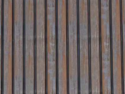 Rusty Metal Wall Panels Texture