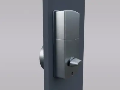 Circular Digital Door Lock  Low-poly 3D model