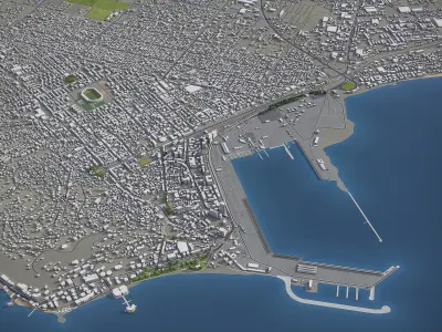 Tirana  Low-poly 3D model