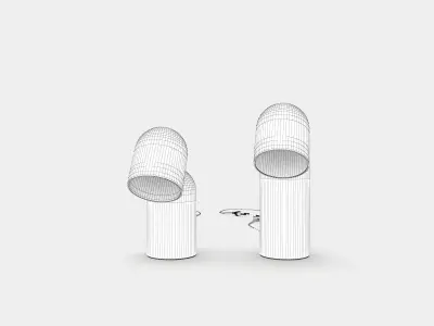 Turning table lamp 3D model