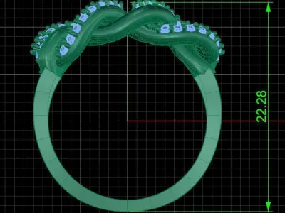 Jewelry ring 315 3D print model purchase