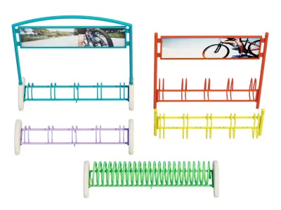 Bicycle stands one 3D model